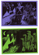 Lot De 6 CP. "Les Usines" (A.M. Boucher). (Tirage Limité 2000). - Andere & Zonder Classificatie