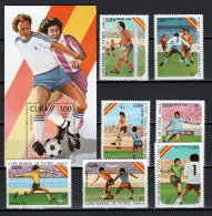 Cuba 1982 Football Soccer World Cup Set Of 7 + S/s MNH - 1982 – Spain