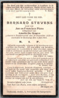 Bidprentje Ruddervoorde - Stevens Bernard (1830-1912) - Images Religieuses