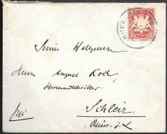 Germany Bayern Nuernberg Cover Mailed To Schleiz 1902 - Lettres & Documents