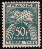 FRANCE 1950 Timbre Taxe Postage Due 50F Sc#J91 MH @P1094 - Ungebraucht