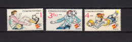 Czechoslovakia 1982 Football Soccer World Cup Set Of 3 MNH - 1982 – Spain