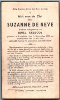 Bidprentje Ruiselede - De Neve Suzanne (1905-1937) - Santini