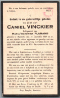 Bidprentje Rumbeke - Vinckier Camiel (1869-1934) Ongeval - Santini