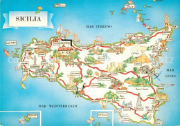 73326348 Sicilia Inselkarte Sicilia - Other & Unclassified