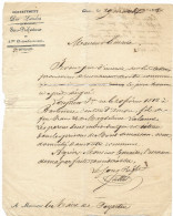 LETTRE MANUSCRITE AVEC EN TETE DEPARTEMENT DES LANDES SOUS PREFECTURE DAX (40)  , AU MAIRE DE POYARTIN - Manuscripten