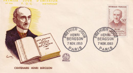 FDC 1959 HENRY  BERGSON - 1950-1959