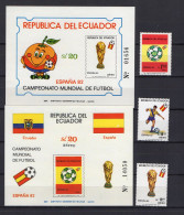 Ecuador 1981 Football Soccer World Cup Set Of 3 + 2 S/s MNH - 1982 – Spain