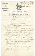 LETTRE MANUSCRITE AVEC EN TETE DEPARTEMENT DES LANDES MAIRE DE DAX (40)  , AU MAIRE DE POYARTIN 1842 - Manuscripten