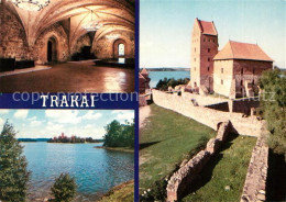 73325982 Trakai Schloss Innenansicht Kirche Uferpartie Am See Insel Trakai - Lituania