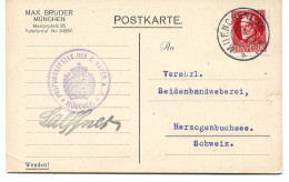 CARTE POSTALE 1916 ET ENTIER POSTAL 1913 A DESTINATION DE LA SUISSE. - Briefe U. Dokumente