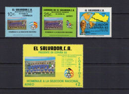 El Salvador 1982 Football Soccer World Cup Set Of 4 MNH - 1982 – Spain