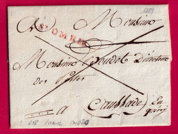 MARQUE ST OMER PAS DE CALAIS PORT PAYE 1789 LENAIN N°18 INDICE 20 POUR CAUSSADE TARN ET GARONNE LETTRE - 1701-1800: Vorläufer XVIII