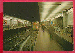 C.P. Bruxelles =  METRO  :  Ligne 1  De  Brouckère - Brussel (Stad)