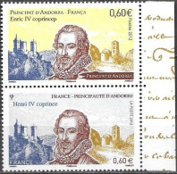 France Frankreich Andorra Andorre 2012 Joint Issue Henri IV Navarra Michel And 753 FR 5453 MNH Neuf Postfrisch ** - Gezamelijke Uitgaven