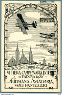 Settimana Aviatoria Padova - Cartolina Ufficiale Del Volo Passeggeri - Marcophilie