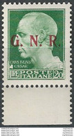 1943 Repubblica Sociale Lire 20 G.N.R. Brescia III Var MNH N. 487/IIIe - Andere & Zonder Classificatie