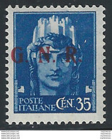 1943 Repubblica Sociale 35c. G.N.R. Brescia III Var MNH Sassone N. 476/IIIg - Andere & Zonder Classificatie