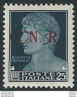 1943 Repubblica Sociale Lire 25 G.N.R. Brescia III MNH Sassone N. 488/III - Otros & Sin Clasificación