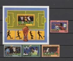 Ghana 1982 Football Soccer World Cup 4 Stamps + S/s MNH - 1982 – Espagne