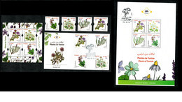 2022- Tunisia - Plants Of Tunisia : Globular - Thyme- Chamomile- Sage- Flyer+Perforated MS +FDC+ 4v.MNH** - Tunisia