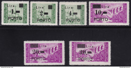 1946 LITORALE SLOVENO, Tasse N° 8/13 Serie Di Sei Valori MNH/** - Cuadernillos