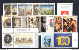 2017 Smom, Francobolli Nuovi,  Annata Completa , 44 Valori + 7 Foglietti MNH** - Sovrano Militare Ordine Di Malta