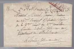 Une Lettre Dite Précurseurs  S.C  1833     St Quentin    Destination  A Belle Isle  En Mer - 1801-1848: Vorläufer XIX