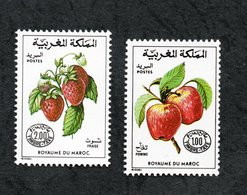 1986 - Morocco - Maroc - Fruits- Apple - Straberry - Pomme - Fraise - Complete Set 2v.MNH** - Frutas