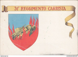 An43 Cartolina Militare 31 Reggimento Carrista Illustratore Bizzi - Otros & Sin Clasificación
