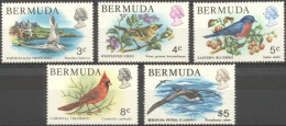Bermuda 1978, Birds, 5val - Pájaros Cantores (Passeri)