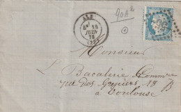 Lettre De Albi à Toulouse LAC - 1849-1876: Période Classique
