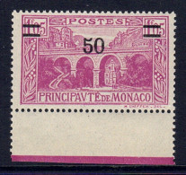 Monaco // 1926 // Timbres Neuf** MNH Nouvelle Valeur Avec Surcharge Signé Au Dos No. Y&T 106 - Ongebruikt