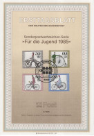 Germany Deutschland 1985-08 Fur Die Jugend, Bike Bicycle Cycle, Canceled In Bonn - 1981-1990