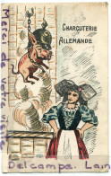 - Militaria - Humour - Charcuterie Allemande, Alsacienne, écrite De Dijon En 1914, Rare,  écrite, BE, Scans. - Humoristiques