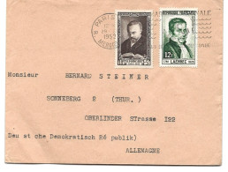 LETTRE 1952 POUR L'ALLEMAGNE AVEC 2 TIMBRES POINCARE / LAËNNEC - Brieven En Documenten