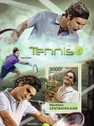 CENTRAFRICAINE 2013 SHEET TENNIS PLAYERS SPORTS FEDERER Ca13312b - Repubblica Centroafricana