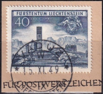 MiNr. 282 Liechtenstein 1949, 15. Nov. 250. Kirche In Bendern - Ausschnitt Sauber Gestemptelt - Gebruikt