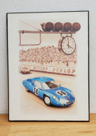 24 Heures Du Mans Alpine M64 De 1965 DESSIN DE FRANCOIS BRUERE HORLOGE BIJOUTERIE DUTRAY A LE MANS TABLEAU - Automobilismo - F1