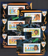 Guinea - Bissau 1981 Football Soccer World Cup, Space Set Of 6 S/s Imperf. MNH -scarce- - 1982 – Spain