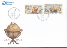 FÄRÖER  231-232, FDC, Europa CEPT: Entdeckung Amerikas, 1992 - Faroe Islands