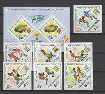 Hungary 1982 Football Soccer World Cup, Space Set Of 7 + S/s Imperf. MNH -scarce- - 1982 – Espagne