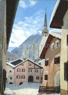 11695614 Bad Scuol Dorfgasse Mit Piz Pisoc Scuol - Autres & Non Classés