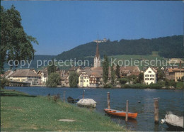 11695592 Stein Rhein Ortsansicht Mit Kirche Und Burg Hohenklingen Stein Am Rhein - Autres & Non Classés