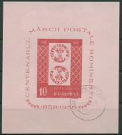 Rumänien 1958 Kehrdruck V. MiNr.1 Ochsenkopf Block 41 Gestempelt (C92154) - Blokken & Velletjes