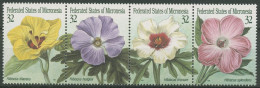 Mikronesien 1995 Hibiskusblüten 422/25 ZD Postfrisch (C74203) - Mikronesien