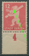 SBZ Berlin & Brandenburg 1945 Freim. Plattenfehler 5 AA Wbz IV Postfrisch, Bügig - Berlin & Brandenburg