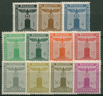 Deutsches Reich Dienstmarken 1938 Adler Auf Sockel D 144/54 Postfrisch, Mit WZ 4 - Officials