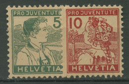 Schweiz 1915 Pro Juventute Trachten (I) 128/29 Mit Falz - Unused Stamps