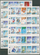 Salomoninseln 1986 Segeln America's Cup 579/628 ZD-Bogen Postfrisch (SG29168) - Salomoninseln (Salomonen 1978-...)